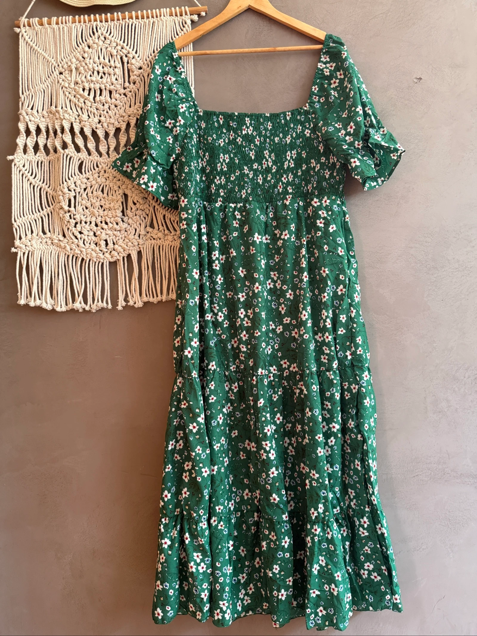 Vestido talla 52 con busto smocked romántico – photo 6